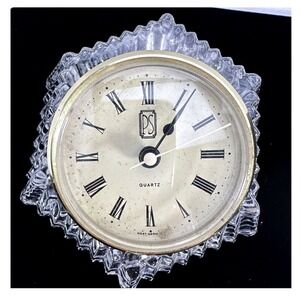 PS West Germany Quartz Clock Crystal Table Desk Decor Vintage Retro